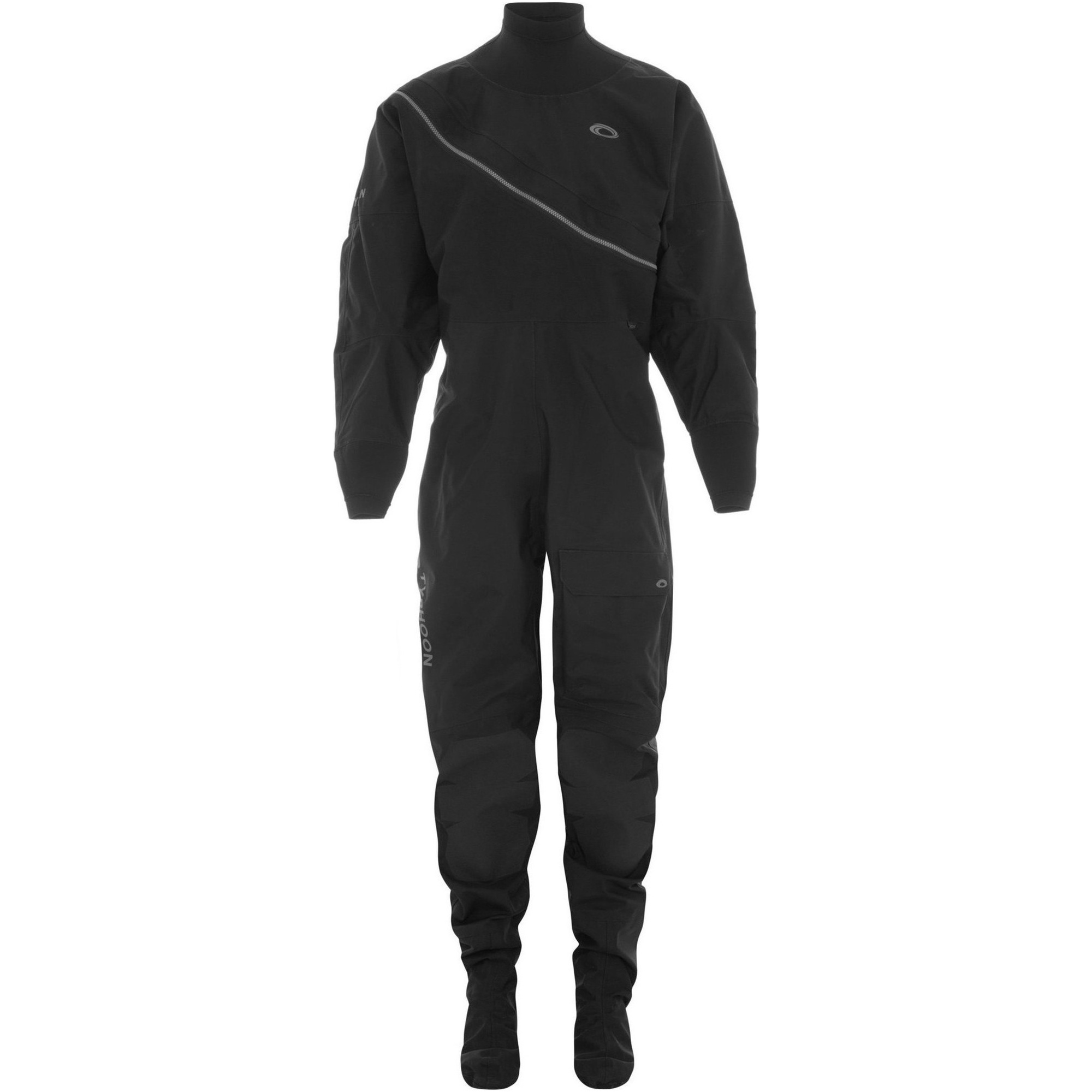 2026 Typhoon Ezeedon Front Zip Tørrdrakt 100187 - Black / Grå For Menn